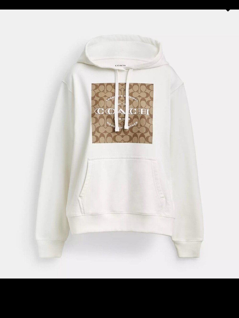 WHITE Coach women’s Signature Square hoodie L